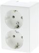 Attema p25 contactdoos – 2–voudig – randaarde – polarwit