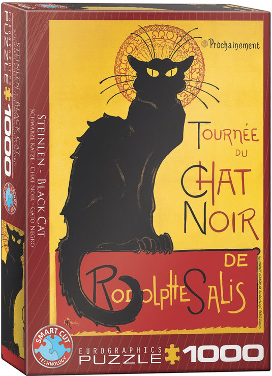 Eurographics - chat noir - theophile alexandre steinlen - 1000 stukjes 48×68cm (b×h) - fine art legpuzzel