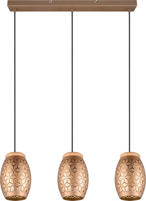 Rl live your light reality bidar - hanglamp - koffie - excl. 3x e27 28w