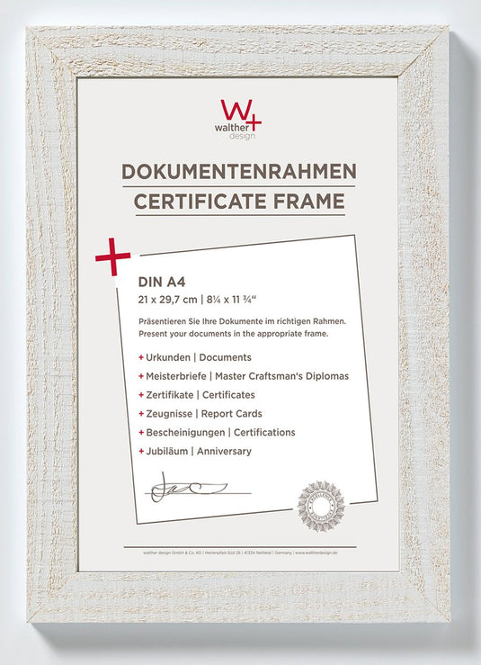 Walther home - houten lijst - fotoformaat 21x29,7 (din a4) cm - polair wit