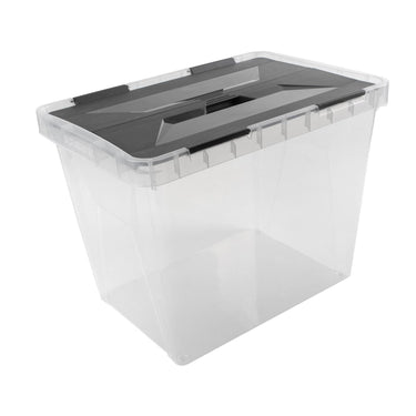 Sunware onyx opbergbox 25l transparant antraciet