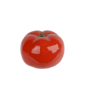 Decoris decoratie groente tomaat porselein 9x9x6,5cm
