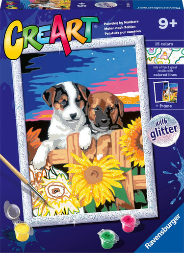 Ravensburger creart sunset paw-fection - schilderen op nummer voor kinderen