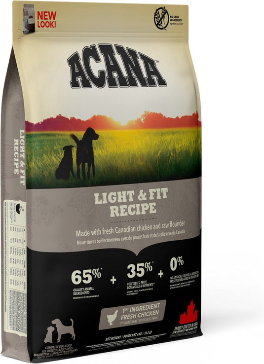 Acana light fit - hondenvoer - licht slank - graanvrij - hoog eiwit