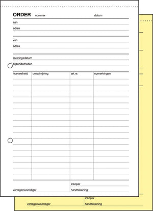 Sigel orderblok - expres - a5 - 2x50 vel - zelf kopiërend - si-30220