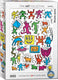 Eurographics - collage - keith haring - 1000 stukjes 48×68cm (b×h) - fine art legpuzzel