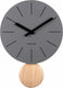 Karlsson wandklok arlo pendulum - grijs - ø30cm - wandklok scandinavisch