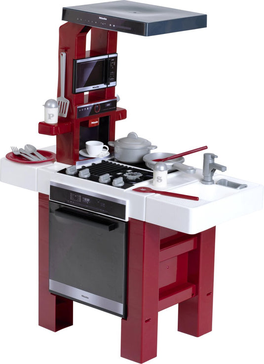 Klein toys miele fresh keuken - incl. talrijke speelmogelijkheden, veel accessoires, licht- geluidseffecten - 69x33x95 cm - multicolor