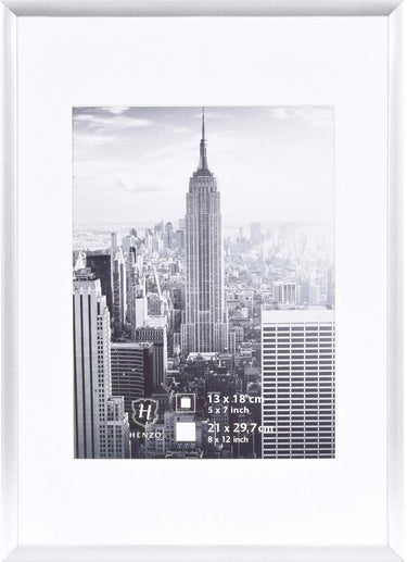 Henzo fotolijst - - manhattan - fotomaat 21x30 cm - zilver