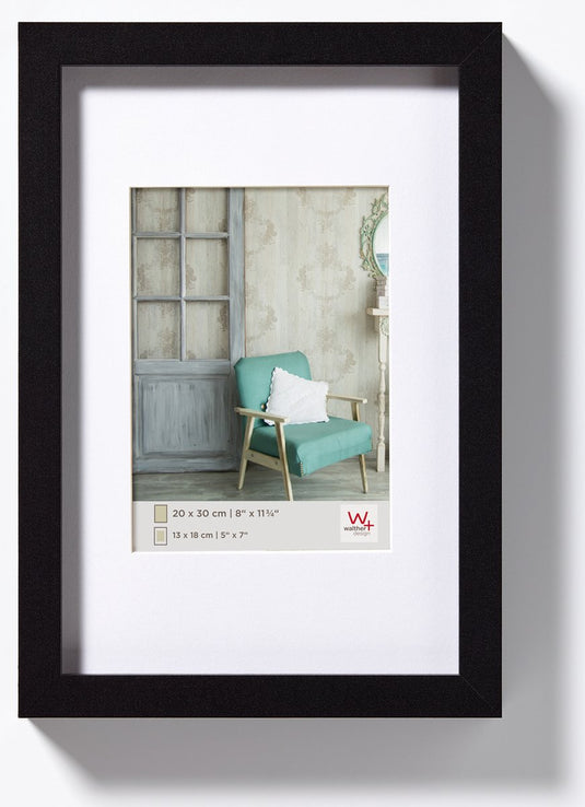 Walther stockholm - mdf houten lijst - fotoformaat 15x20 cm - zwart