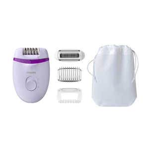 Philips bre275 00 satinelle epilator met accessoires wit paars