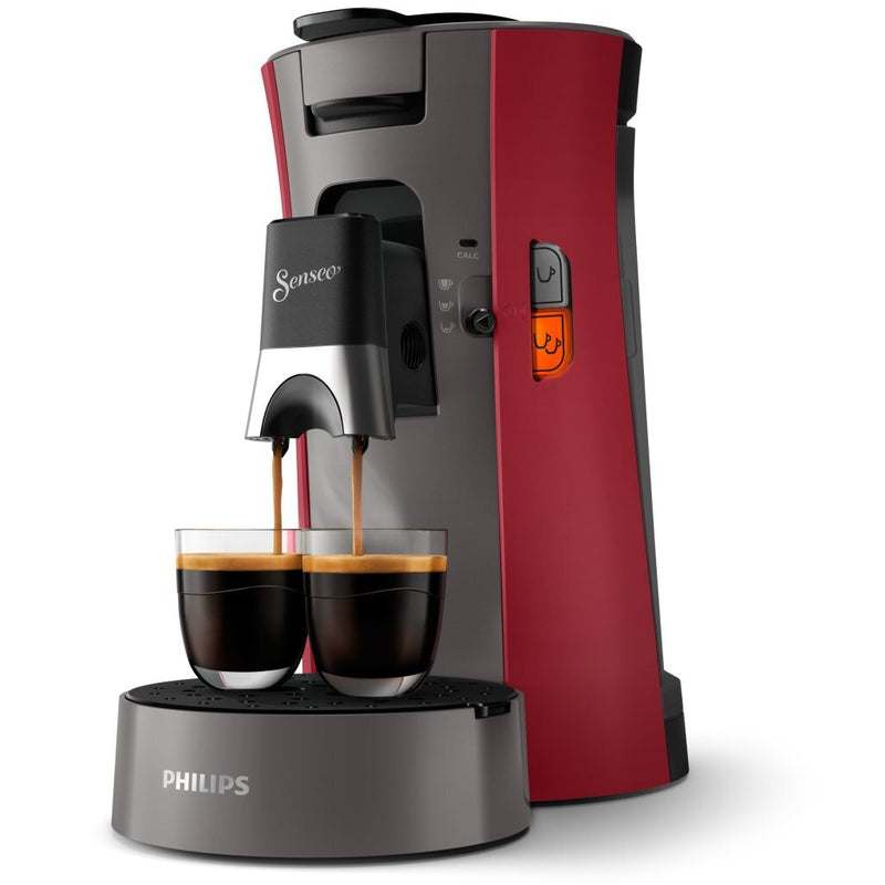 Load image into Gallery viewer, Philips csa230 90 senseo select koffiepadmachine rood grijs
