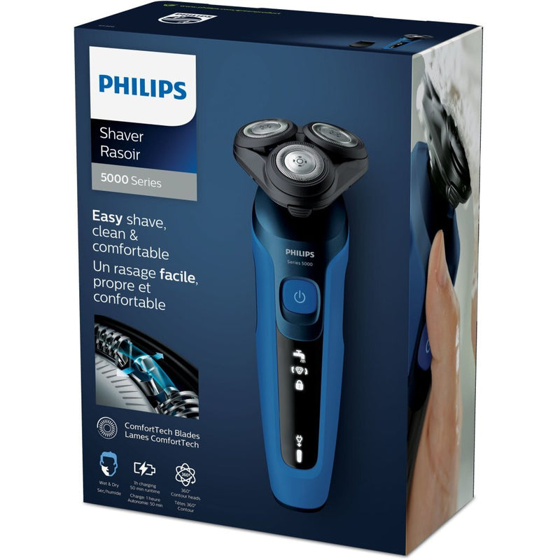 Load image into Gallery viewer, Philips s5466 17 shaver series 5000 wet dry elektrisch scheerapparaat zwart blauw
