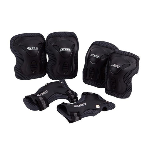Alert sport beschermset maat s 3-delig zwart