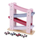 Jipy houten autobaan + 4 auto #039;s roze