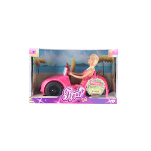 Fleur pop met auto roze