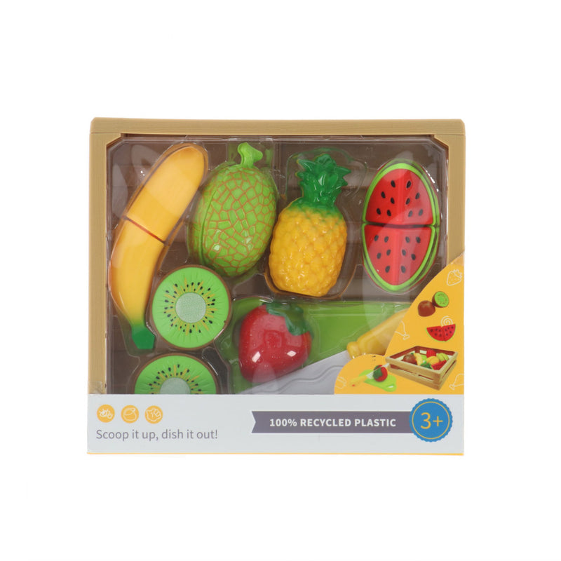 Load image into Gallery viewer, Basic fruit snijset met klittenband in kistje
