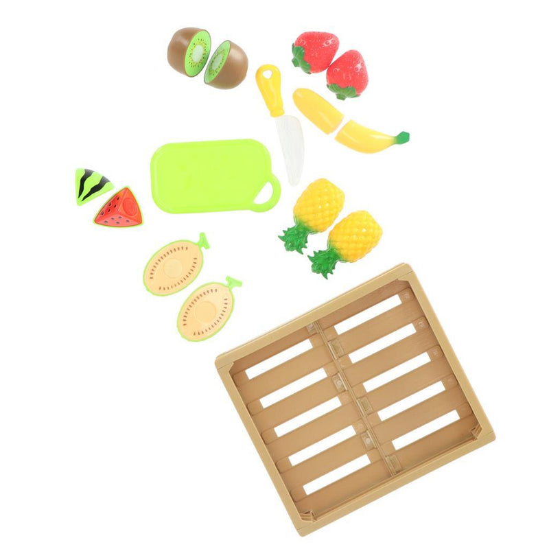 Load image into Gallery viewer, Basic fruit snijset met klittenband in kistje
