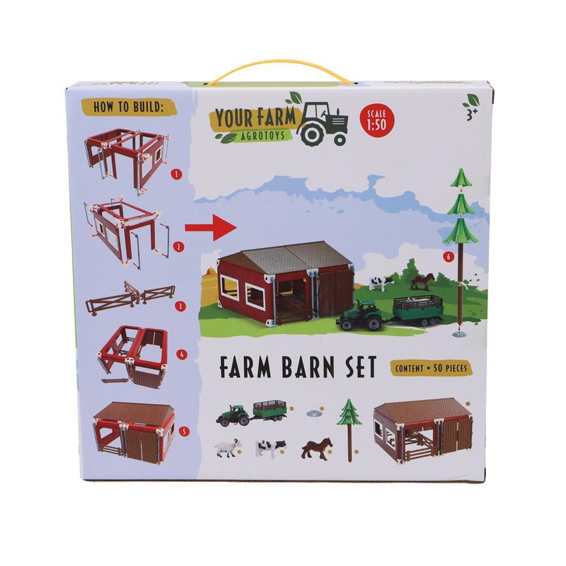 Load image into Gallery viewer, Agrotoys boerderij met tractor en dieren schaal 1:50
