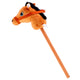 Pluchiez stokpaardje pluche 70 cm bruin speelgoed paard.