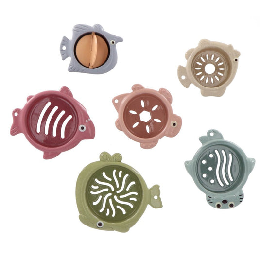 Jipy bioplastic stapel vormen badspeeltjes | 6 stuks