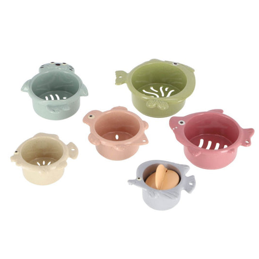 Jipy bioplastic stapel vormen badspeeltjes | 6 stuks