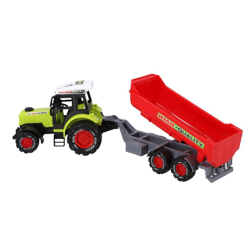 Load image into Gallery viewer, Overige merken farmer trekker met aanhanger 45 cm groen rood
