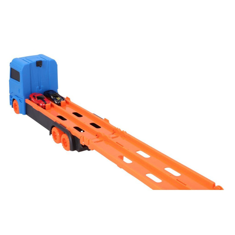 Afbeelding laden in galerijviewer, Overige merken pop-up auto transporter + 2 die-cast voertuigen
