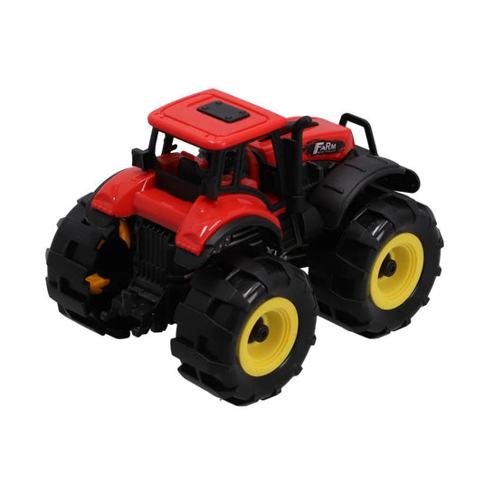 Overige merken tractor 15 cm + licht en geluid rood zwart