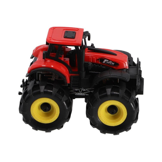 Overige merken tractor 15 cm + licht en geluid rood zwart