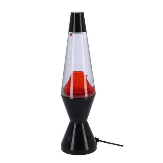 Party time! lava lamp vulkaan zwart rood