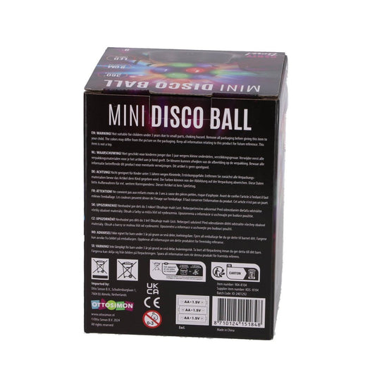 Overige merken led mini disco bal zwart