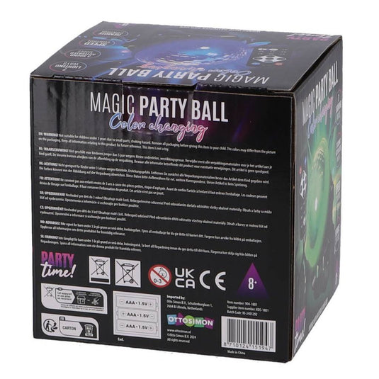 Overige merken party time magische party bal met disco effect + afstandsbediening zwart