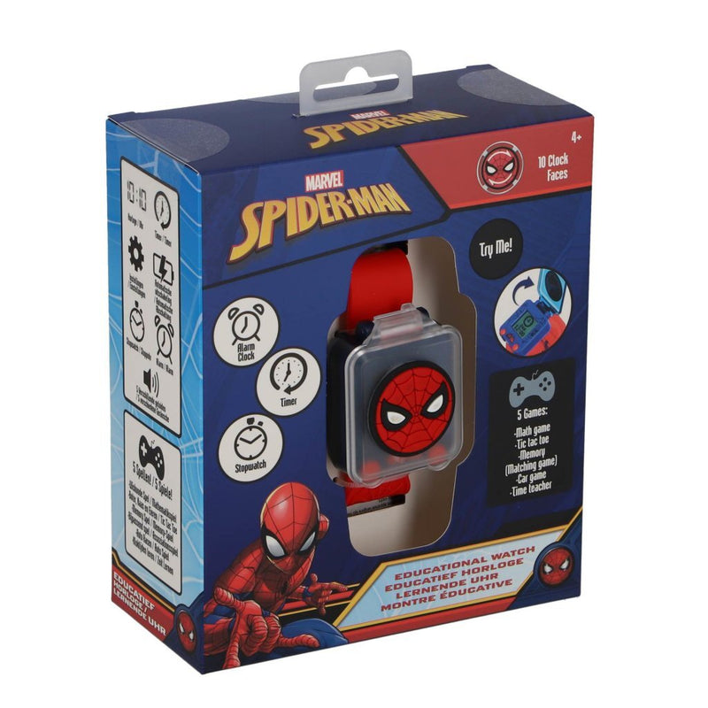 Load image into Gallery viewer, Spiderman speel en leer horloge rood zwart
