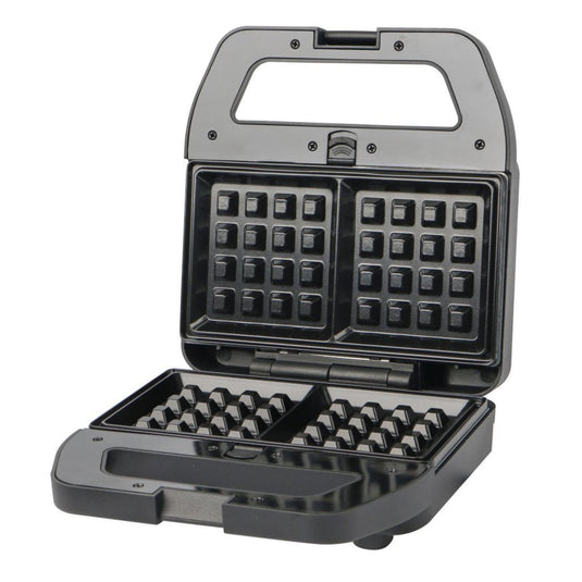Daily home tosti wafelijzer set zwart