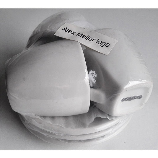 Intermezzo espresso kop en schotel alex meijer logo 3 stuks