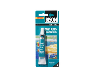 Bison zacht plastic tube 25 ml, inclusief reparatiefolie, waterbestendig, transparant, elastisch, temperatuurbestendig van -15°c tot +70°c, voor o.a. luchtbedden