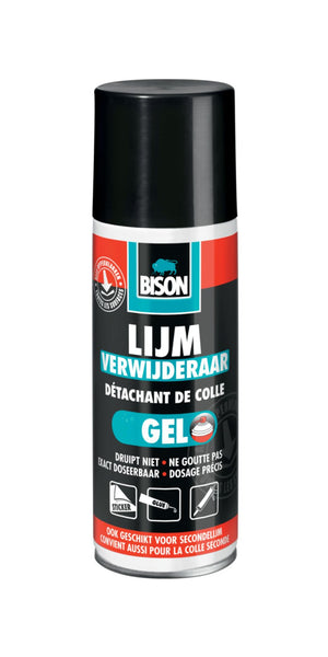 Bison lijmverwijderaar spuitbus 200 ml - handige en krachtige spray voor verwijdering van lijm- en sticker resten van allerlei ondergronden, druipt niet, verticaal toepasbaar