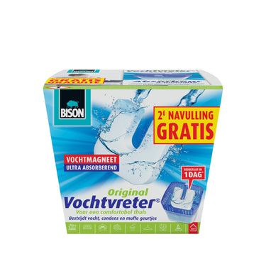 Bison vochtvreter apparaat met gratis 2e navulling vochtmagneet