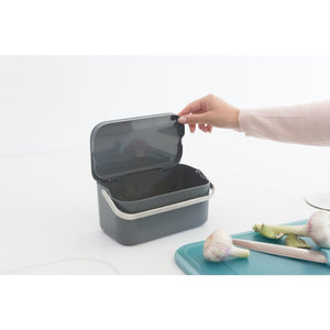 Brabantia sinkside afvalbakje aanrecht - 1,8 liter - dark grey