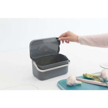 Brabantia sinkside afvalbakje aanrecht - 1,8 liter - dark grey