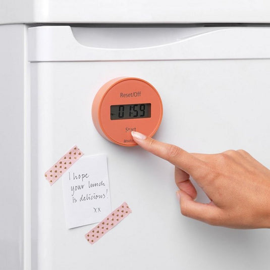 Brabantia tasty+ magnetische kookwekker terracotta pink