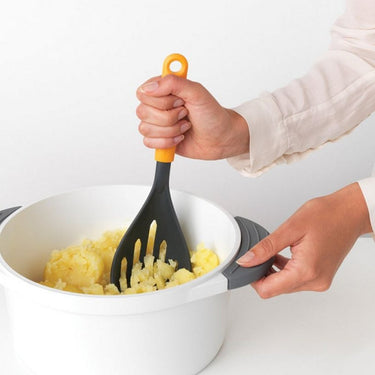 Brabantia tasty+ aardappelstamper + lepel geel zwart
