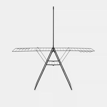 Brabantia hangon droogrek 25m met stang zwart staal
