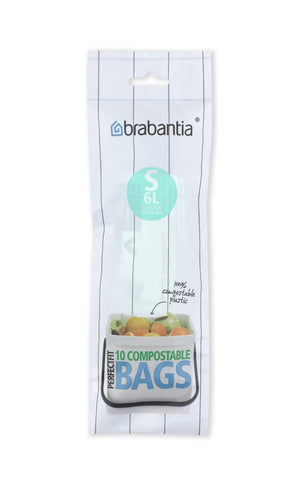 Brabantia perfectfit composteerbare 6 liter vuilniszakken s rol a 10 zakken