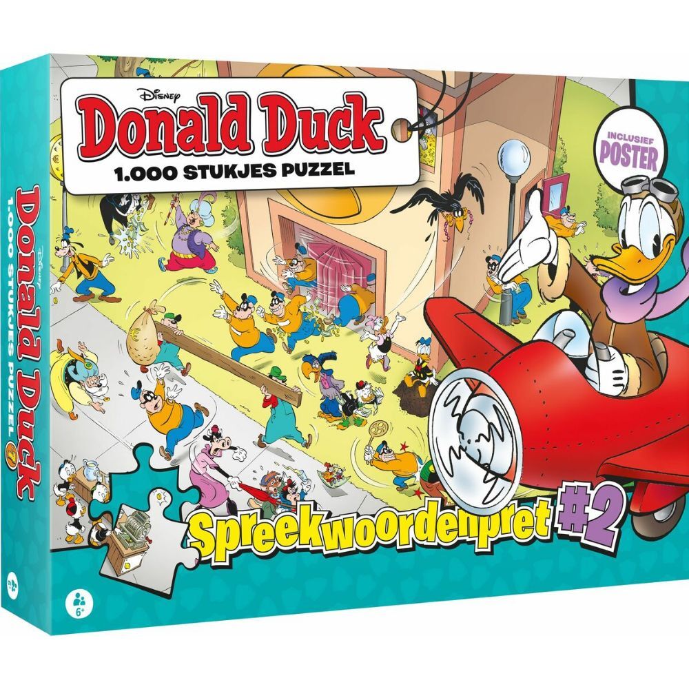 Disney donald duck puzzel spreekwoordenpret 2 1000 stukjes + poster