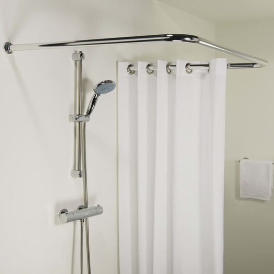 Sealskin douchegordijnstang combi chroomkleurig
