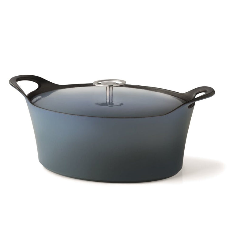 Load image into Gallery viewer, Cuisinox volcan gietijzeren braadpan 29 cm denim blue
