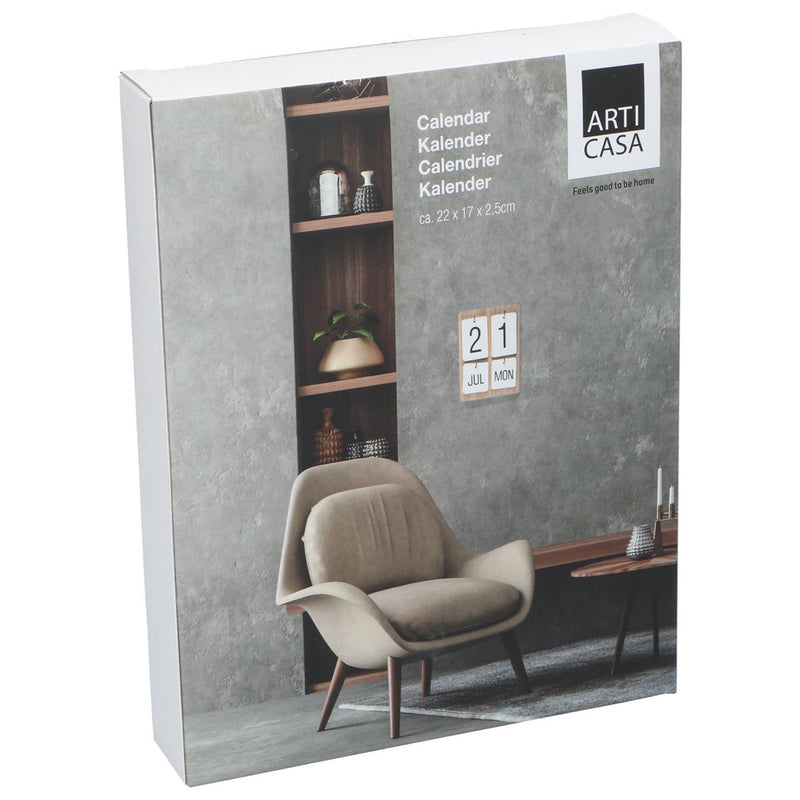 Load image into Gallery viewer, Wandkalender hout 22x17x2,5cm
