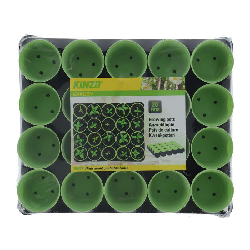 Load image into Gallery viewer, Kinzo kweekpotten met tray 20 potjes
